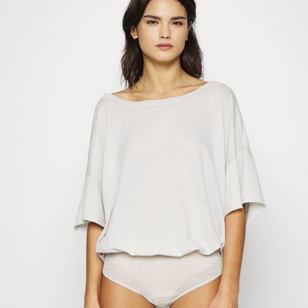 Free People Cozy Cool Girl Bodysuit in Sterling